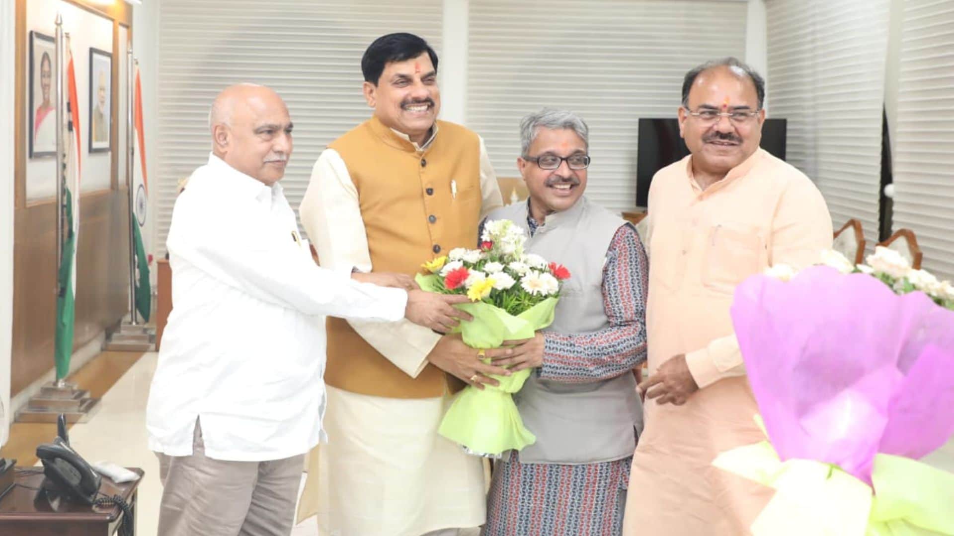 राज्यसभा के लिए उम्मीदवार बनाने पर रजनीश  अग्रवाल को सीएम और प्रदेश अध्यक्ष ने बधाई दी