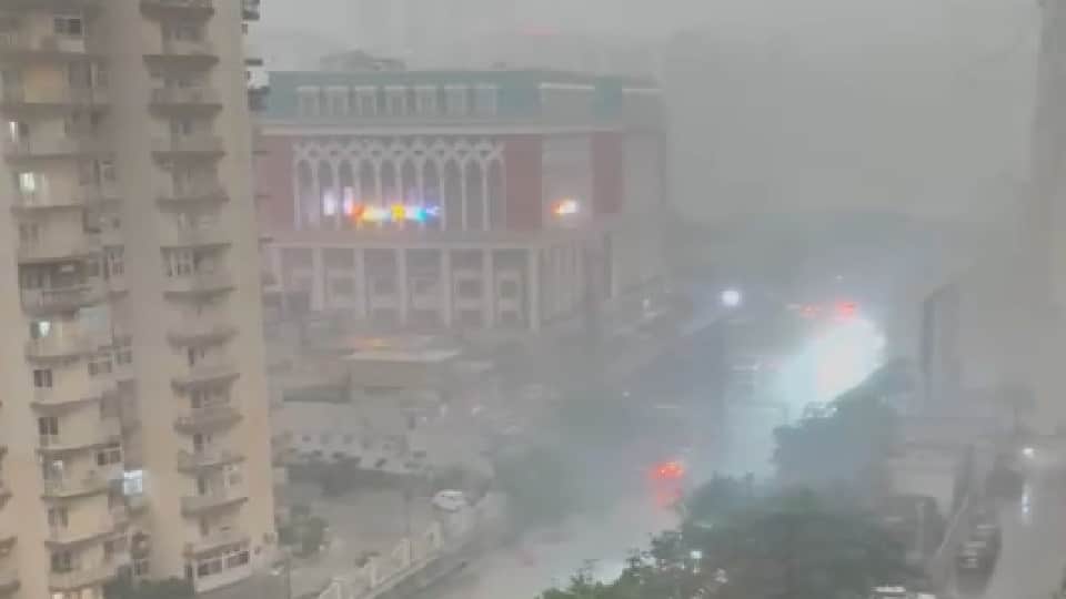 Delhi-NCR torrential rain in pictures 80-100 km/h winds Daytime darkness