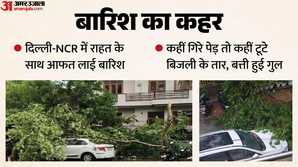 Delhi-NCR torrential rain in pictures 80-100 km/h winds Daytime darkness