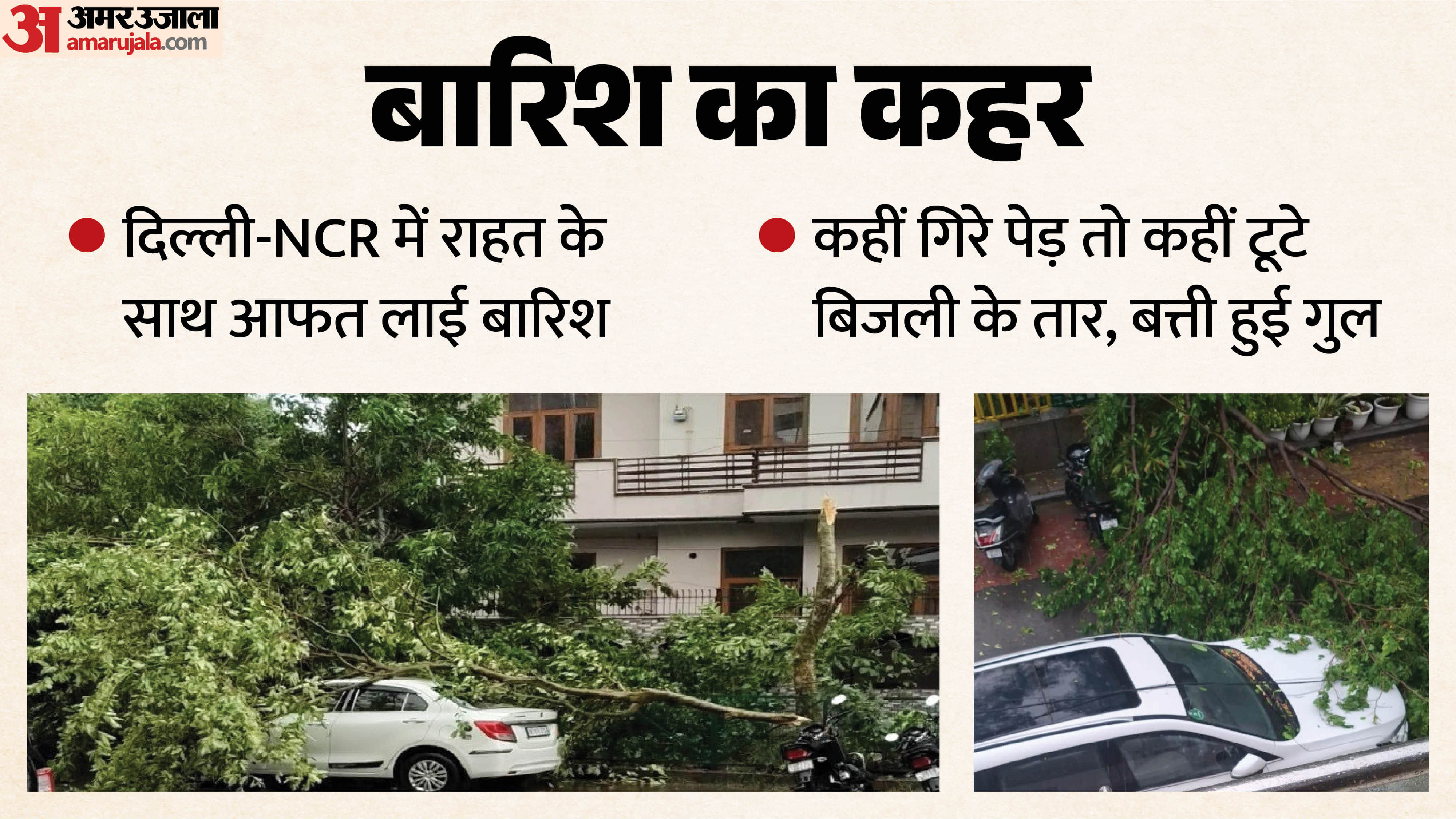Delhi-NCR torrential rain in pictures 80-100 km/h winds Daytime darkness