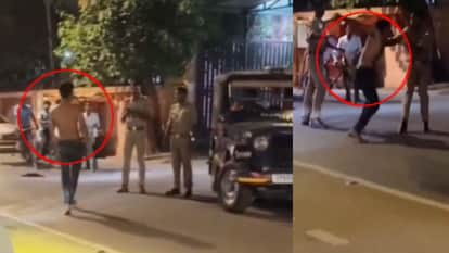 Youth Beats Up Police Personnel Outside Hospital in Varanasi Video Viral