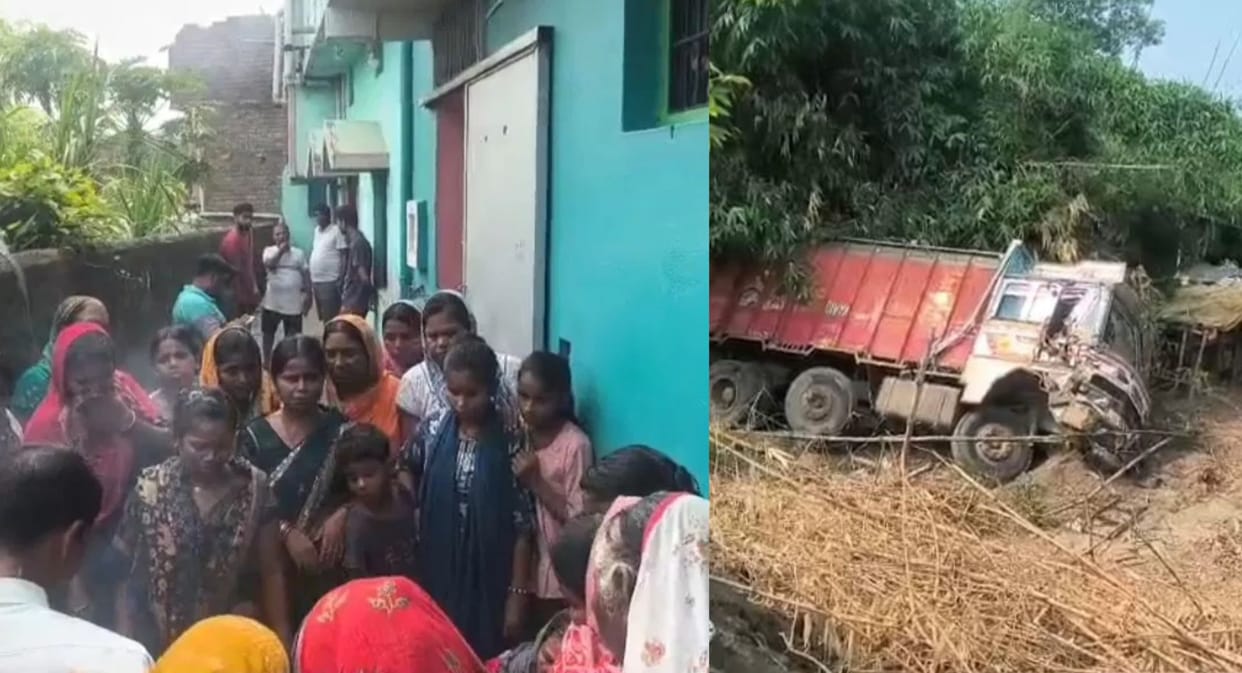 Bihar Driver Dozing Off at Wheel Causes Fatal Truck Accident Woman Dead Driver Absconding