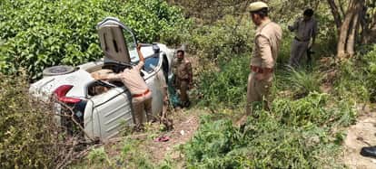 Ertiga Falls Into Roadside Pit While Avoiding Bike Rider, Six-Year-Old Girl Injured
