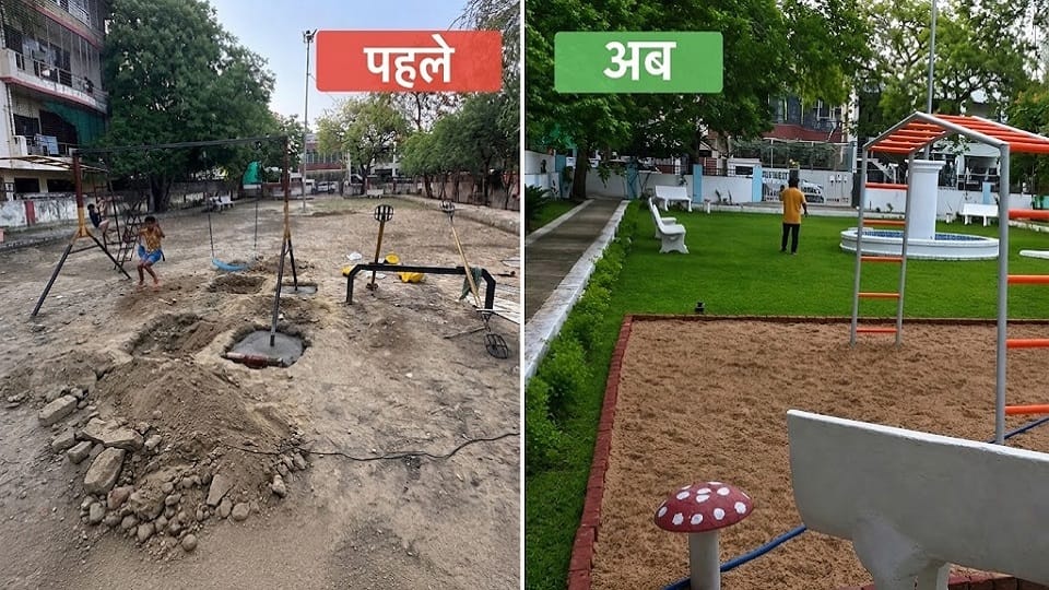Residents Transform Neglected Park in Agra’s Dayalbagh into a Model Green Space Through Collective Effort