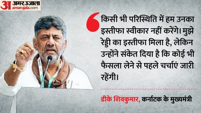 karnataka portfolio crisis CM DK Shivakumar says Under no circumstances accept ramalinga reddy resignation