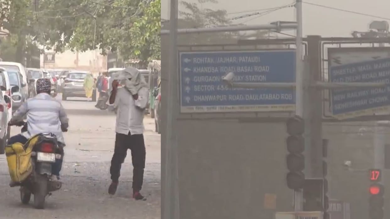 Dust storms in Gurugram area  change in weather