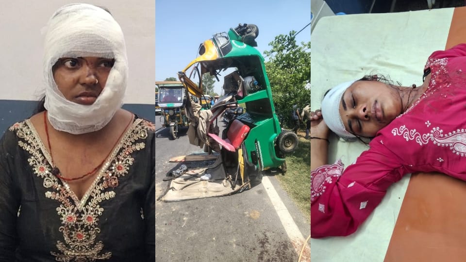 Auto overturns after collision with Eeco; four passengers injured