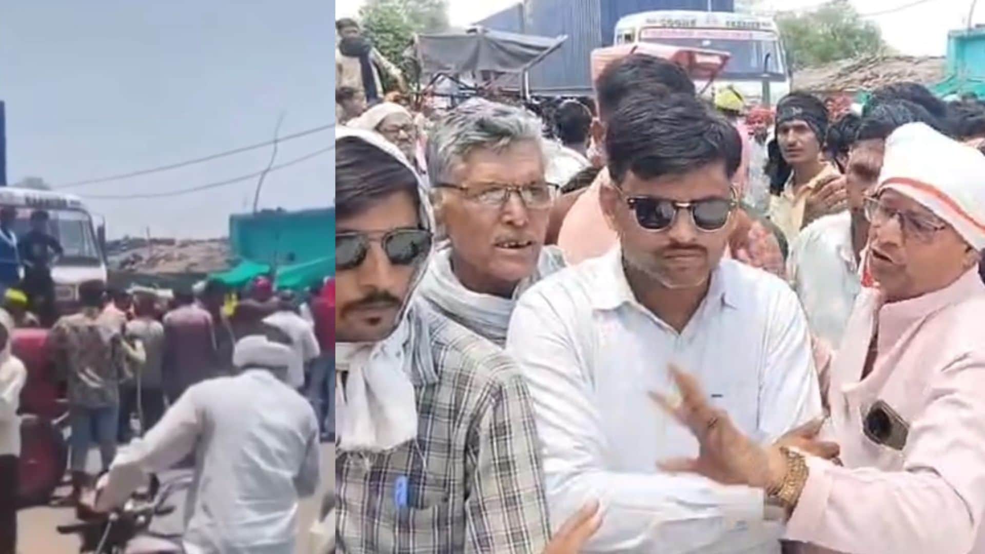 लोगों ने किया प्रदर्शन