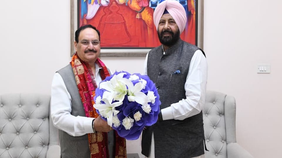 BJP Punjab state president met JP Nadda