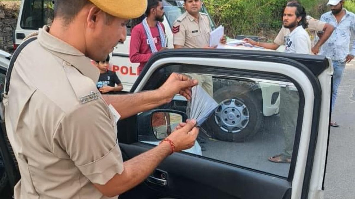 rajasthan traffic police special enforcement drive 4869 vehicles action black film modification check 2026