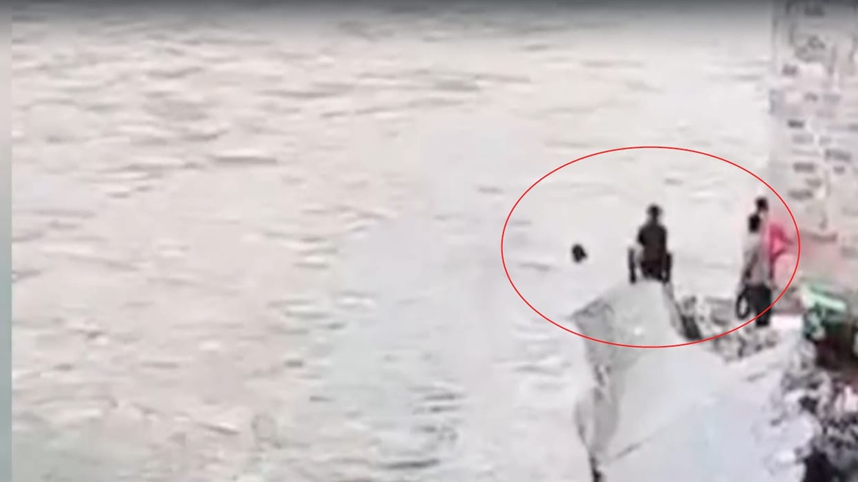 young man goes missing after entering Beas River to rescue a migrant who was drowning.