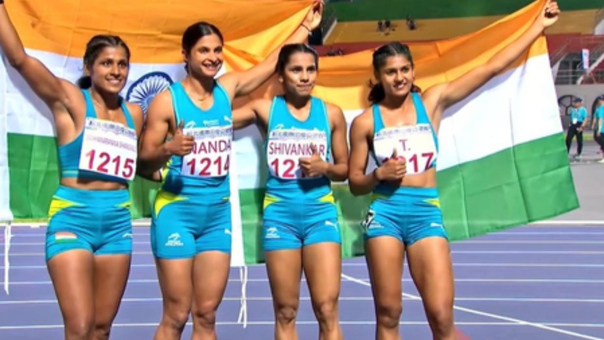 Indian women's team wins gold in 4x100m relay race at New Taipei City Athletics Open
