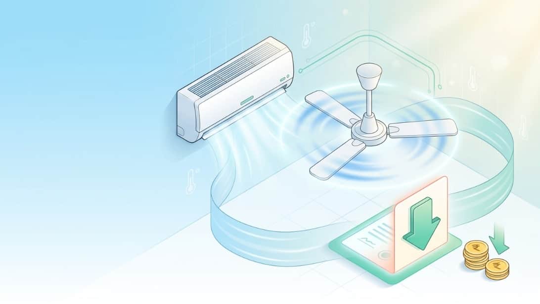 AC, Ceiling Fan Together: Simple Trick Boost Cooling ,Cut Electricity Bill