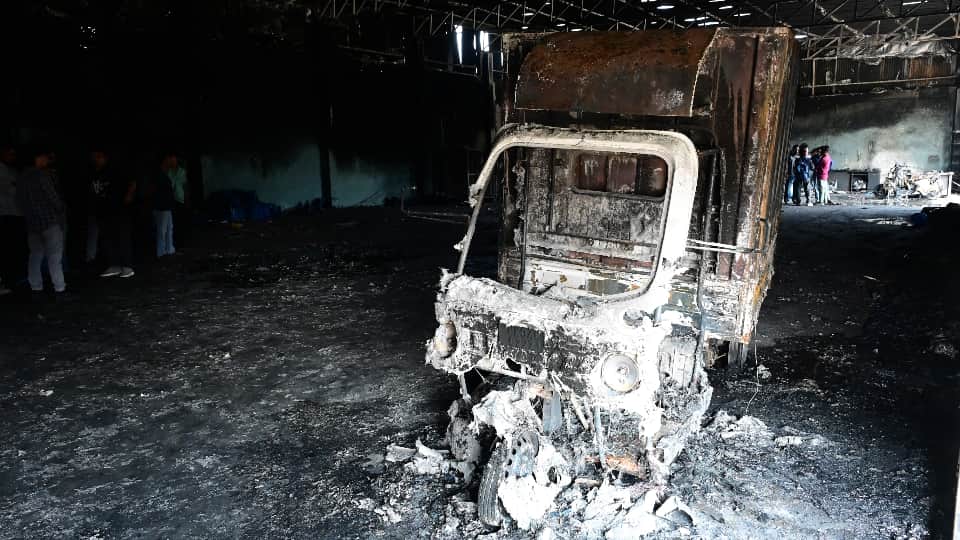 Haldwani Fire Incident A single spark from short circuit near shutter reduced entire warehouse to ashes