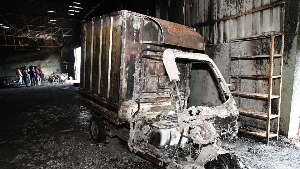 Haldwani Fire Incident A single spark from short circuit near shutter reduced entire warehouse to ashes