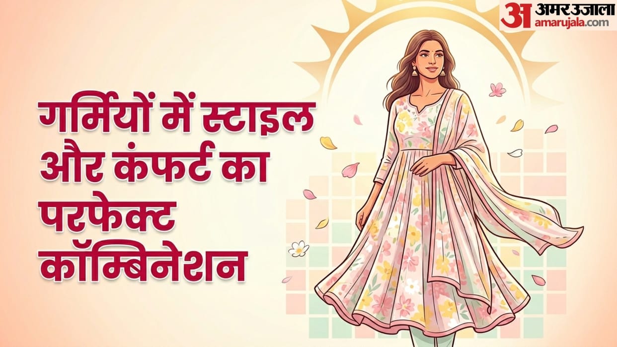 trendy style of cotton suit with image for summer season