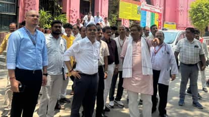 Varanasi News super specialty hospital building nine floors and 47-bed ICU dm and MLA review project