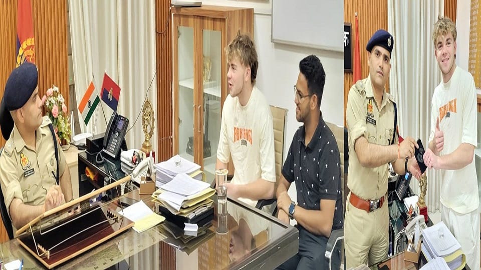 Australian Jake Jeakings arrives in Aligarh