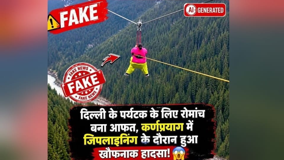 Karnaprayag Video of  ziplining accident goes viral police term it misleading and urge