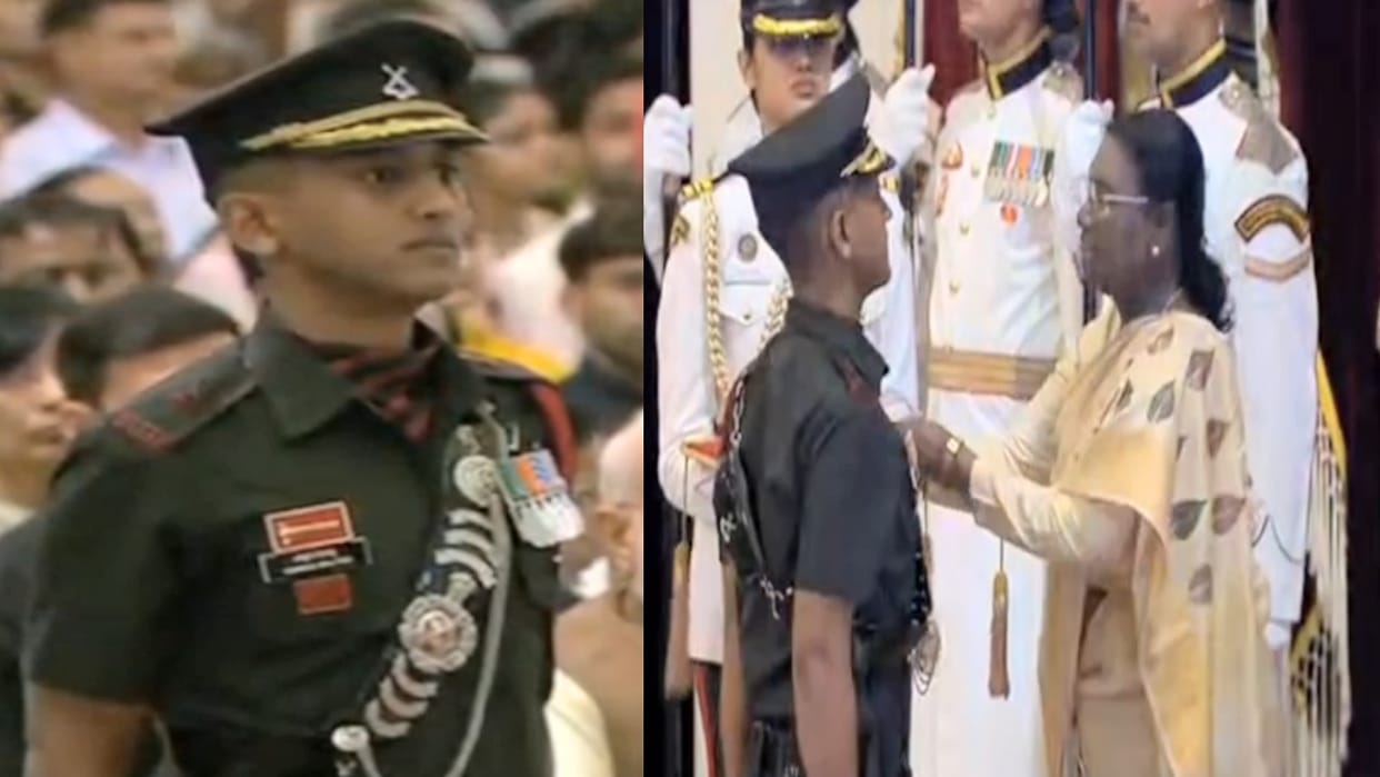 Major Anshul Baltu from Jubbal awarded the Shaurya Chakra.
