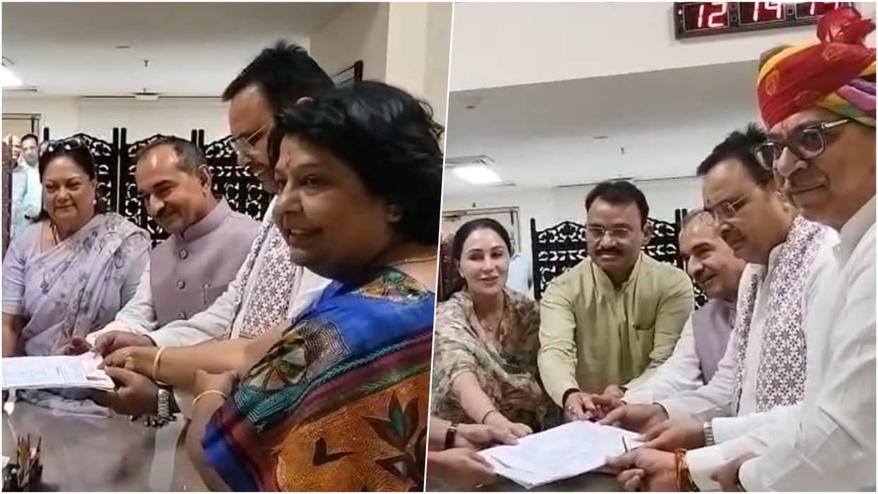 Rajasthan Politics: Vasundhara Seen with Alka at BJP RS Nomination, Absence from Poonia Event Sparks Buzz