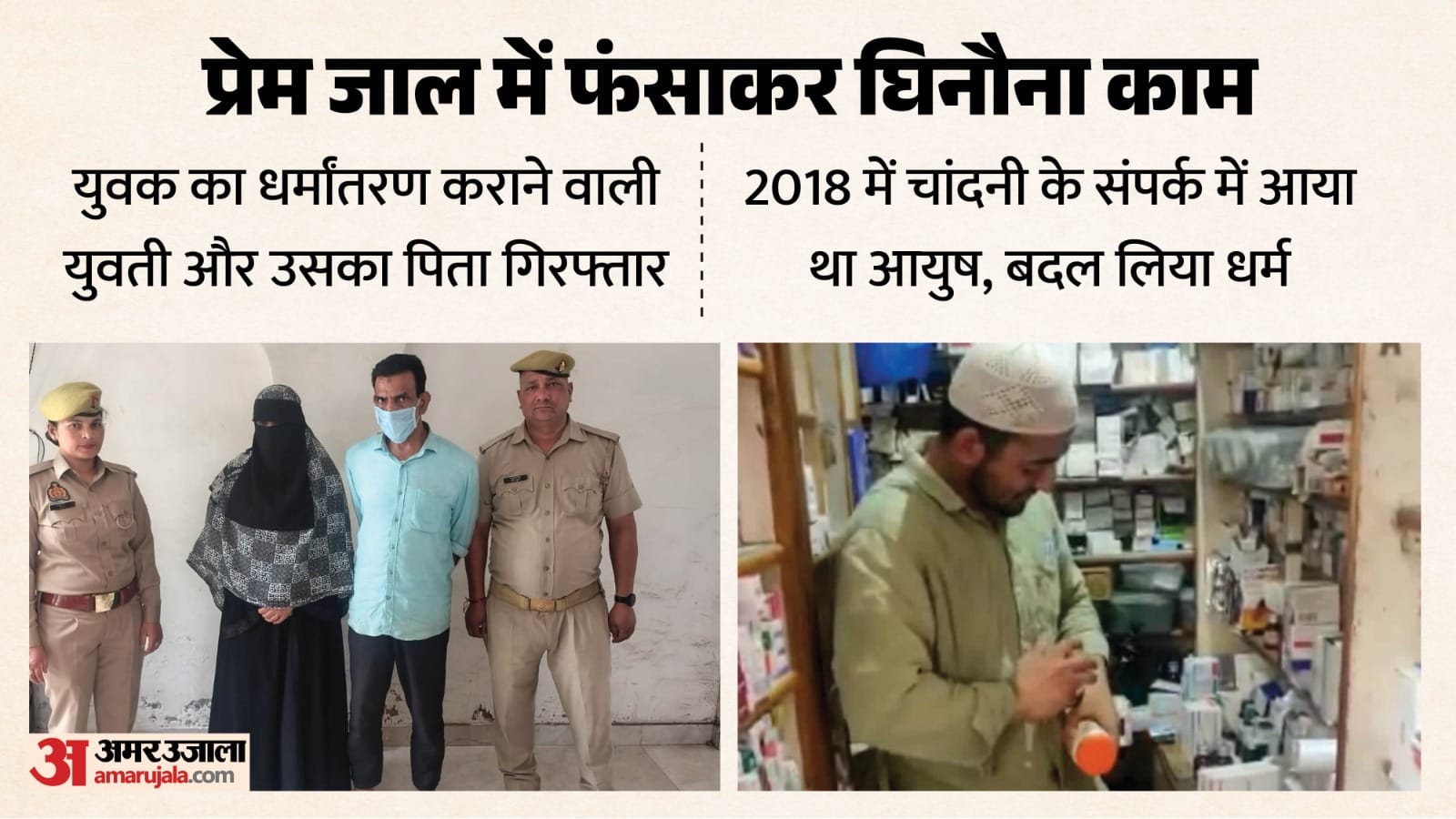 Young woman converted youth by ensnaring him in Love trap Pakistani connection in Ayush religious conversion