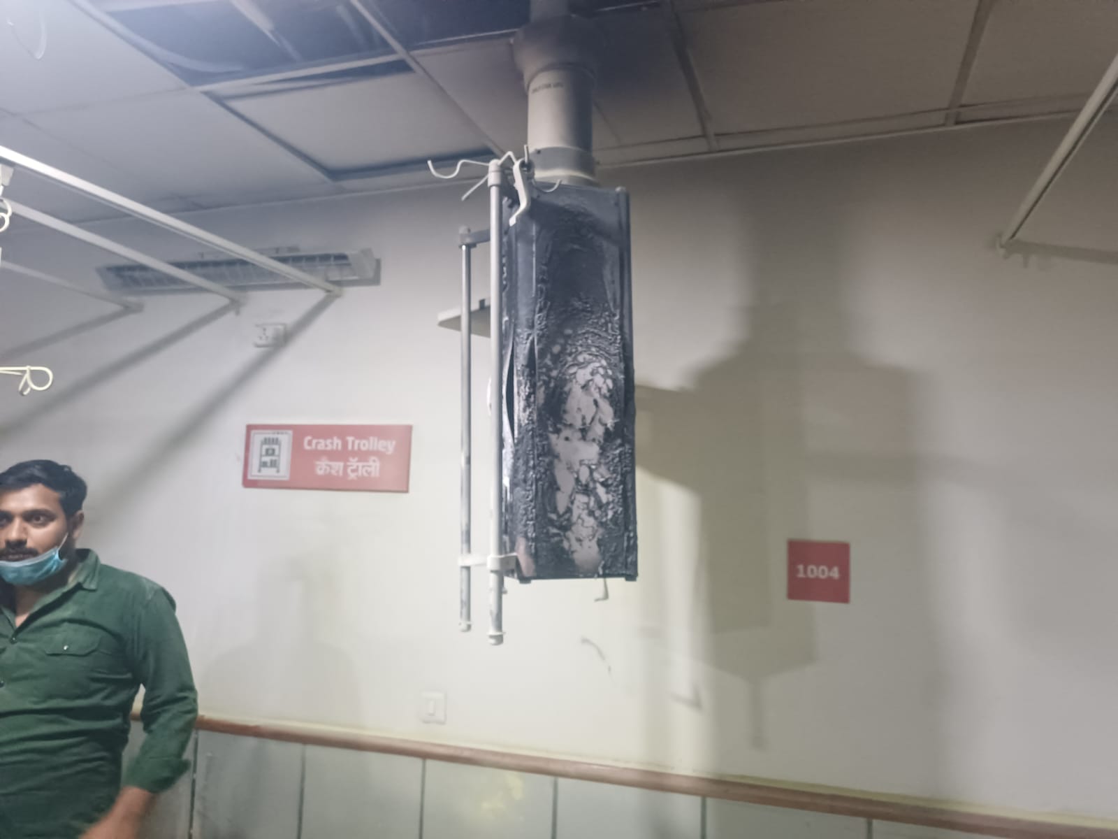 Ghaziabad Fire breaks out in Santosh Hospital emergency ward