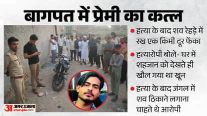 Baghpat Murder young man Murder who meet his girlfriend dead body kept in streetcar and thrown in Ekta Colony