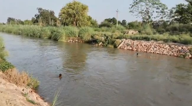Auraiya Woman jumps into canal after getting off auto rickshaw she suddenly leapt while returning from market