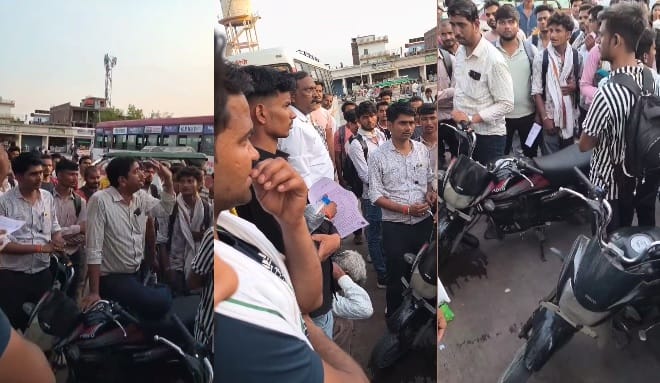 Orai ARM hooliganism at  roadways bus station candidates appearing for an exam were verbally abused