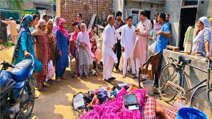 Massive explosion caused by gas cylinder leak in Bhuna of Fatehabad father and daughter scalded