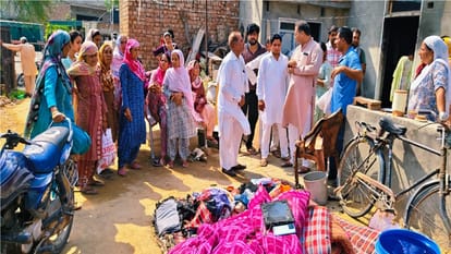 Massive explosion caused by gas cylinder leak in Bhuna of Fatehabad father and daughter scalded