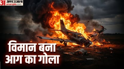 जमीन से टकराते ही विमान बना आग का गोला, भयानक हादसे का लाइव वीडियो वायरल