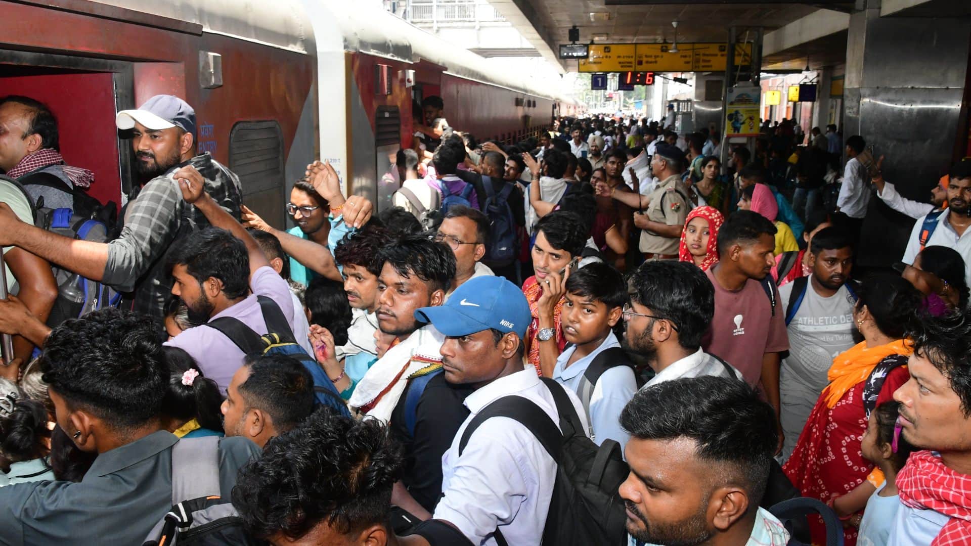 Trains packed with police recruitment exam candidates no seat available from sleeper to AC classes in varanasi