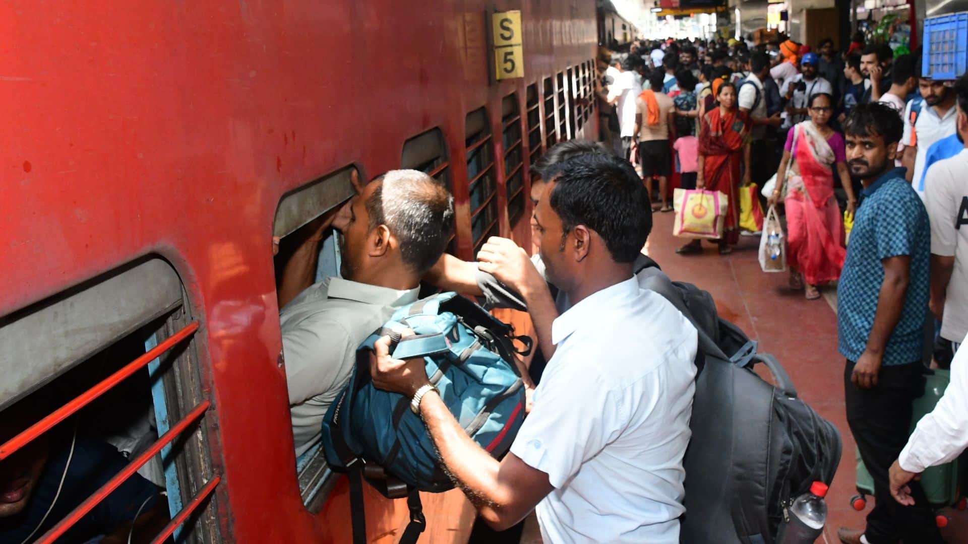 Trains packed with police recruitment exam candidates no seat available from sleeper to AC classes in varanasi