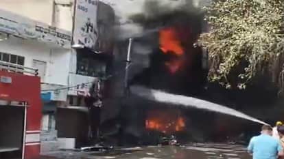 Fire broke out at 7 shops including a shoe showroom at D Park in Rohtak