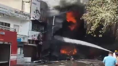 Fire broke out at 7 shops including a shoe showroom at D Park in Rohtak