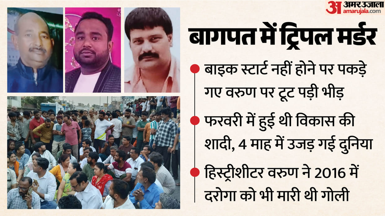 Double murder in UP Vikas had clashed with miscreants to save his father life he had got married in February