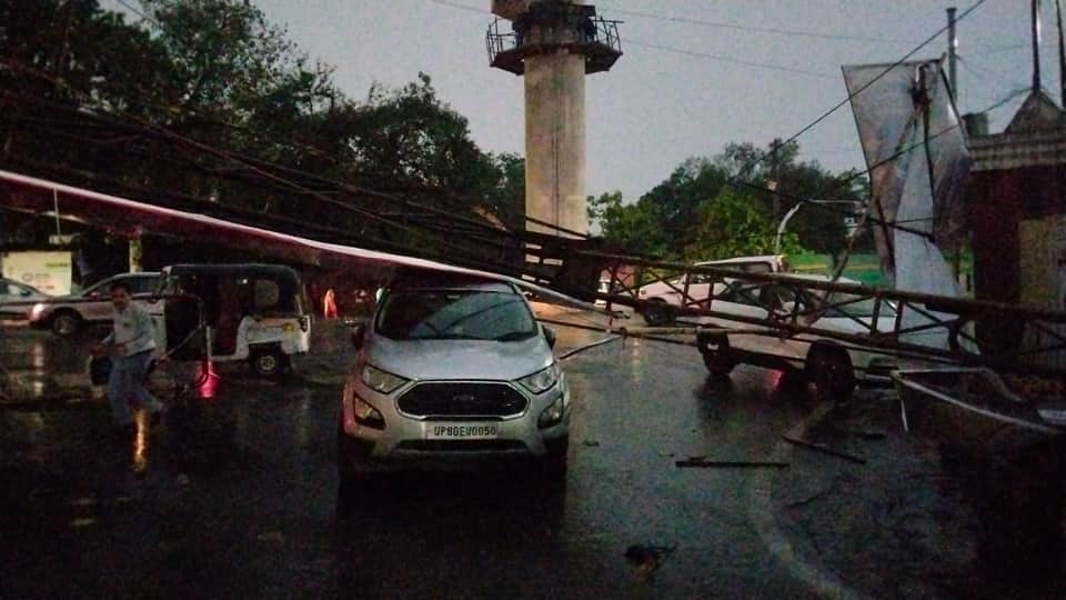 Storm Havoc in Agra: 65 Kmph Winds Uproot Trees Bring Down Hoardings Hundreds of Villages Lose Power