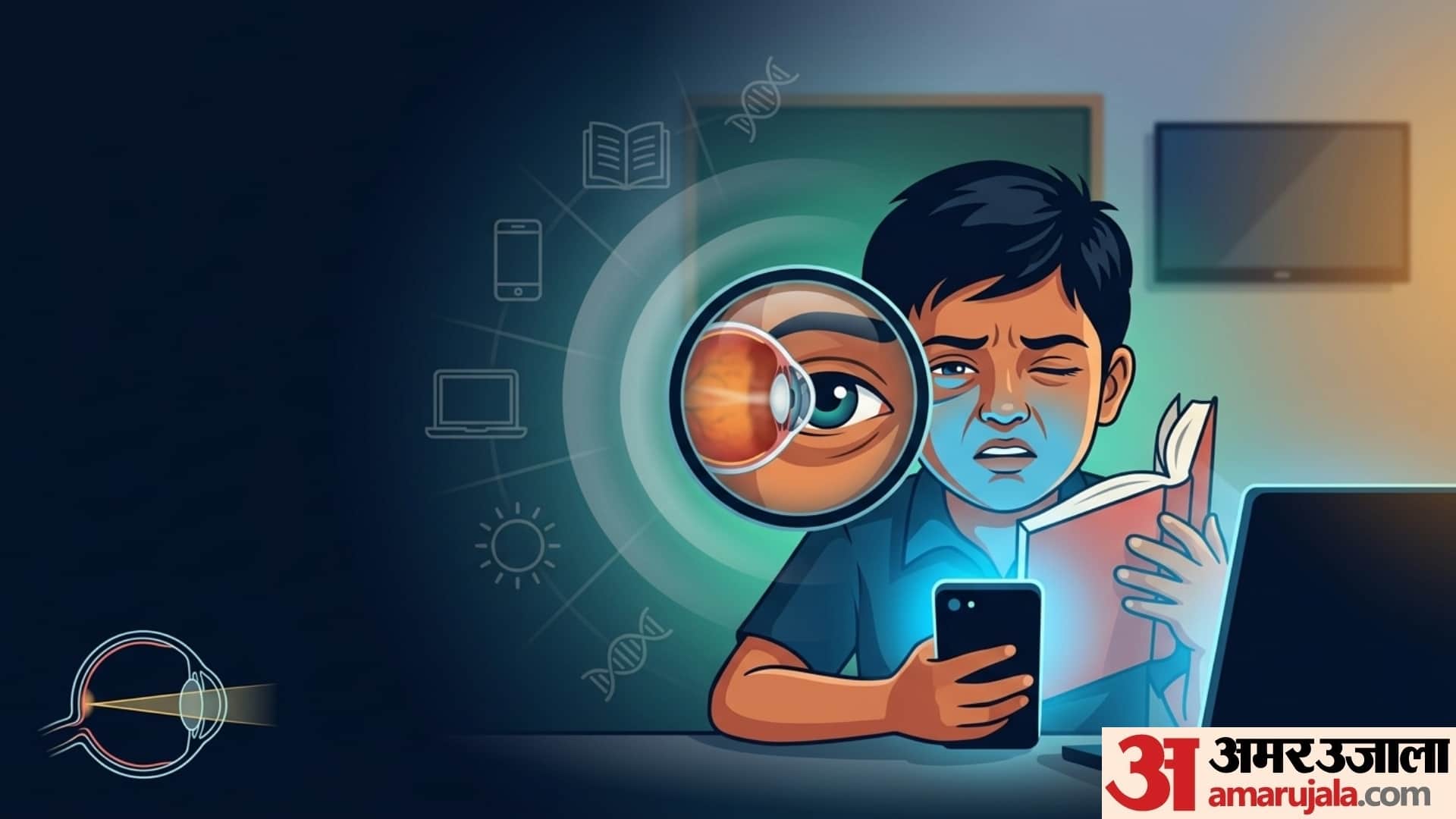 difference between myopia and hypermetropia in hindi