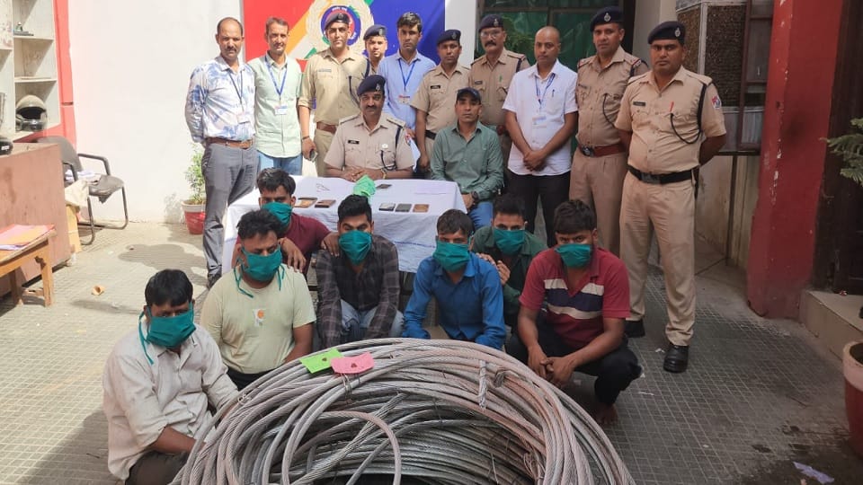 Gang stealing railway OHE wires busted, seven arrested