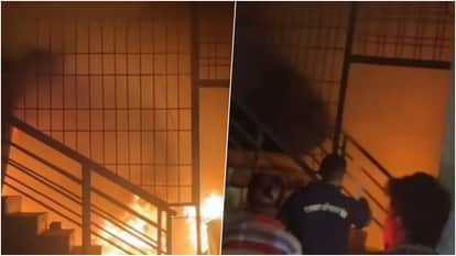 Banswara News: Massive Fire Breaks Out at Chetak Complex, 6 Bikes Destroyed in Blaze, Short Circuit Suspected