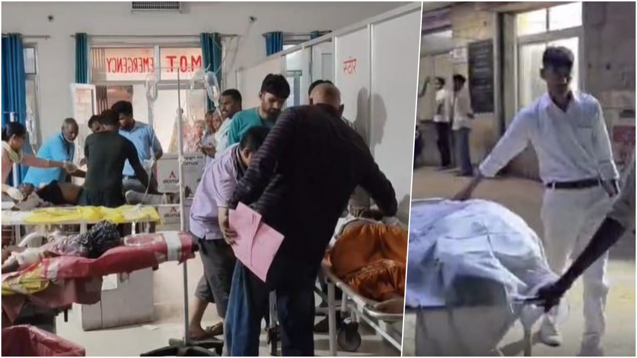 Alwar News: Speeding Car Crashes into Two Motorcycles, Two Killed; Woman and Child Hospitalized