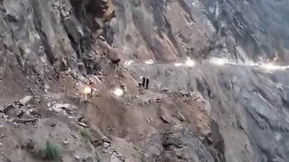Sobla-Dhakar road blocked due to a rockslide reopened on the third day