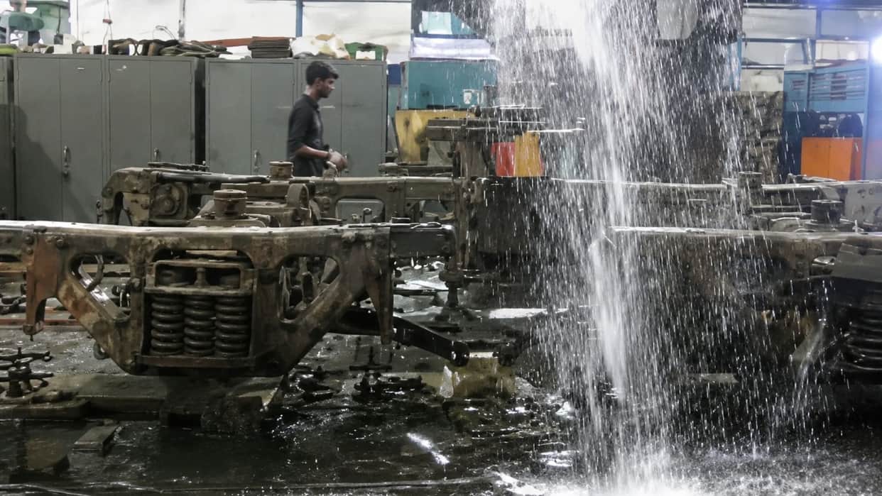 Rail Engine Factory Work Disrupted as Rainwater Floods Caisson Bogie and MCTR Shops