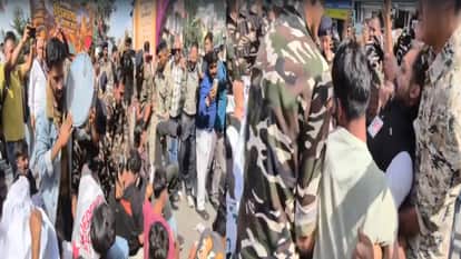 SFI protests against NTA at Scandal Point; arrests made amidst heavy scuffling.