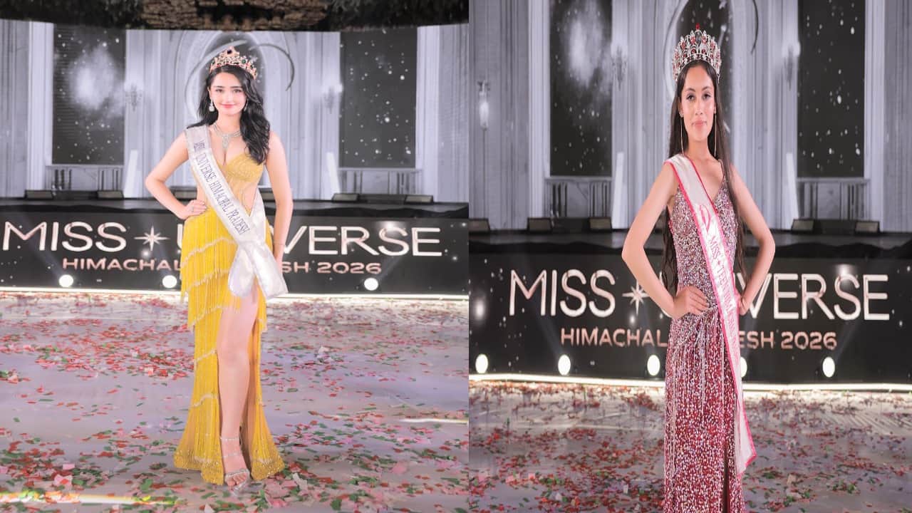 शिमला की स्नेहल रावत बनीं मिस यूनिवर्स हिमाचल, एरिन को मिस टीन।