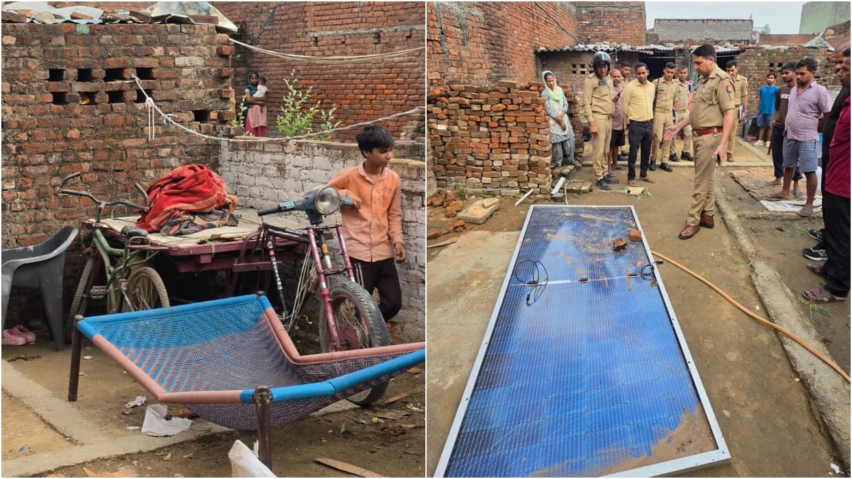man dies after solar panels fall due to storm in Bareilly