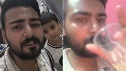 Father records final video with child dead in jaunpur slits wrist and consumes poison