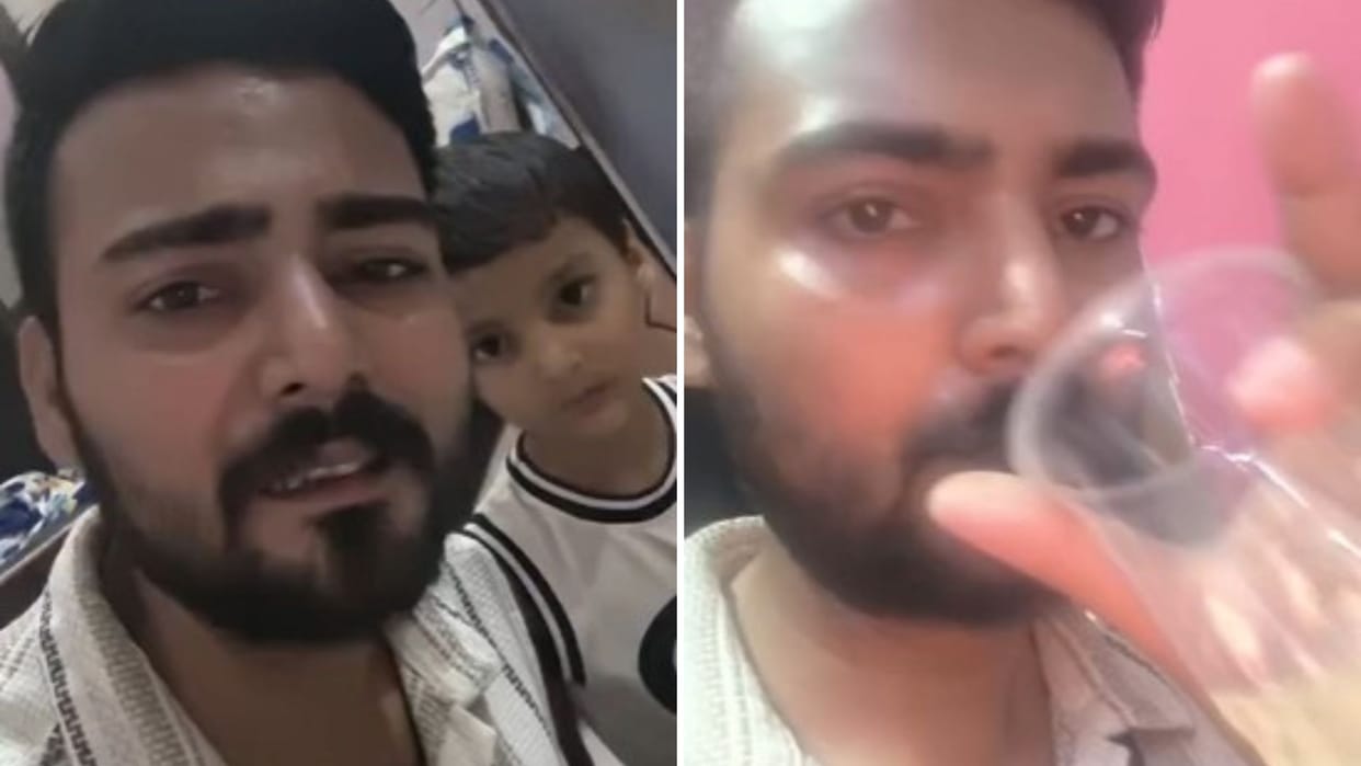 Father records final video with child dead in jaunpur slits wrist and consumes poison